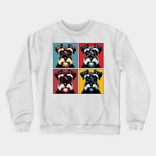 Pop Retro Art Giant Schnauzer - Cute Puppy Crewneck Sweatshirt